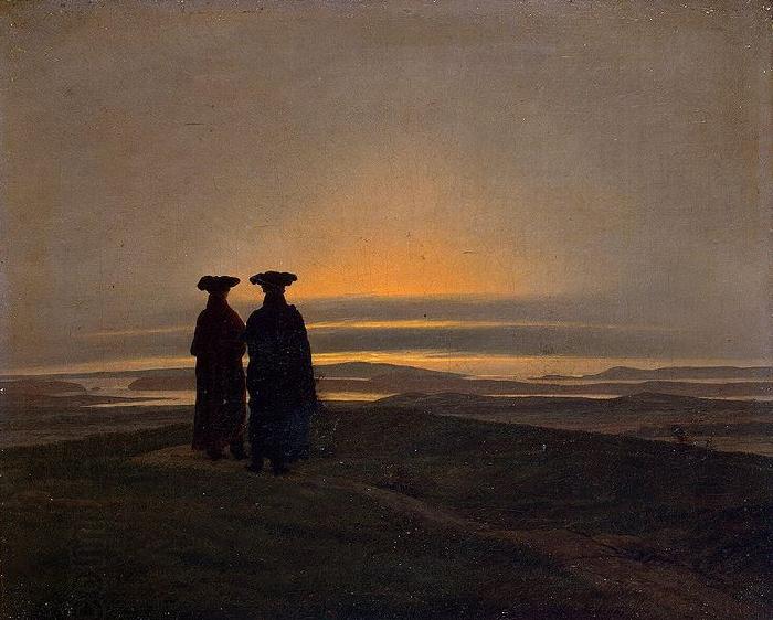 Caspar David Friedrich Sunset oil painting picture